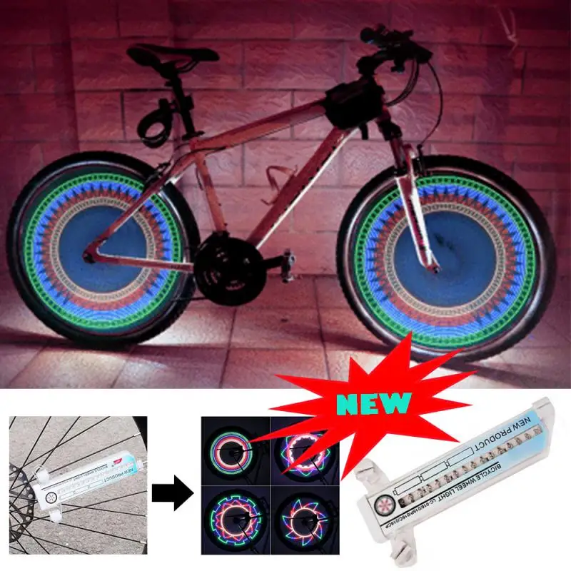 

Double Side Bike Wheel Light 32 LED Colorful Spoke Lights Bicycle Tire Signal Lamp Reflective Warning Lamp Bicycle Accessories