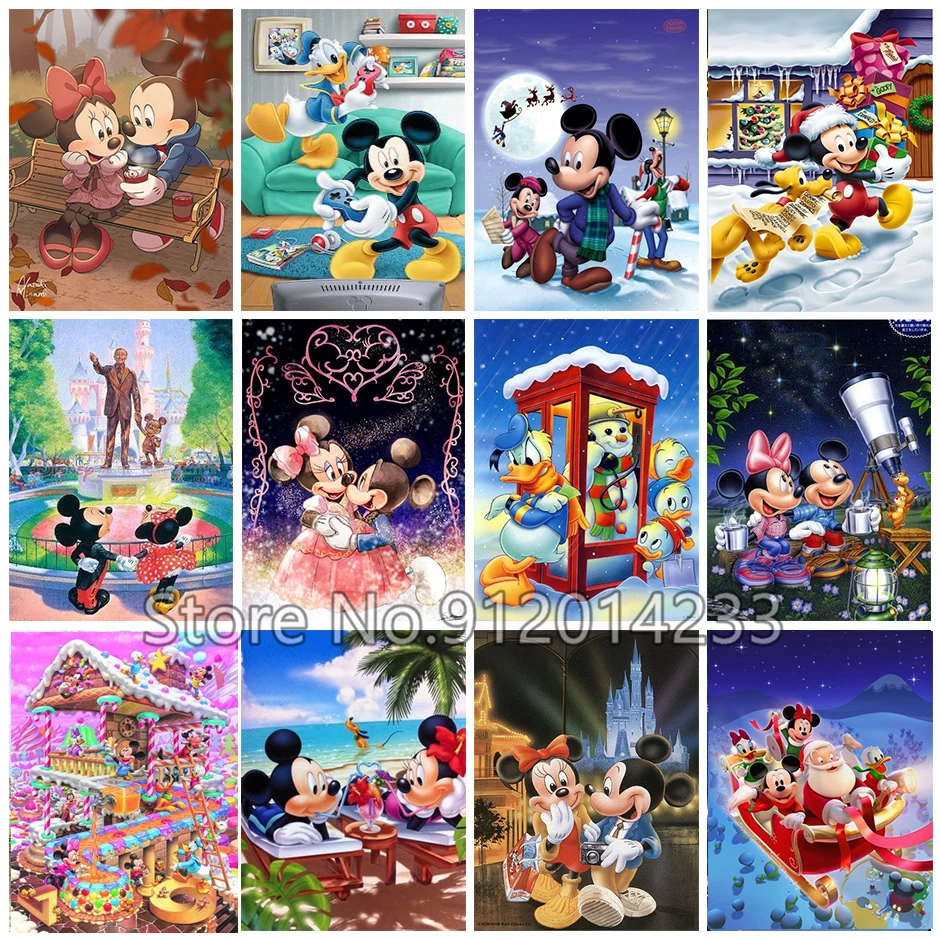 

Алмазная вышивка «Микки и Минни»