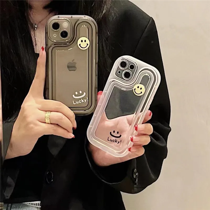 

Oval air cushion, three-dimensional smiling face Phone Case For iphone 14 13 12 11 Pro Max X XR XSMAX 7 8 Plus SE TPU Case Cover