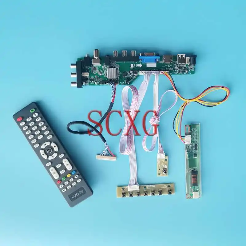

Плата цифрового драйвера для LTN141P2 LTN141P4 LCD 3663 DVB LVDS 30 Pin USB HDMI-совместимый VGA AV RF 14,1 "комплект для творчества 1-CCFL 1400*1050