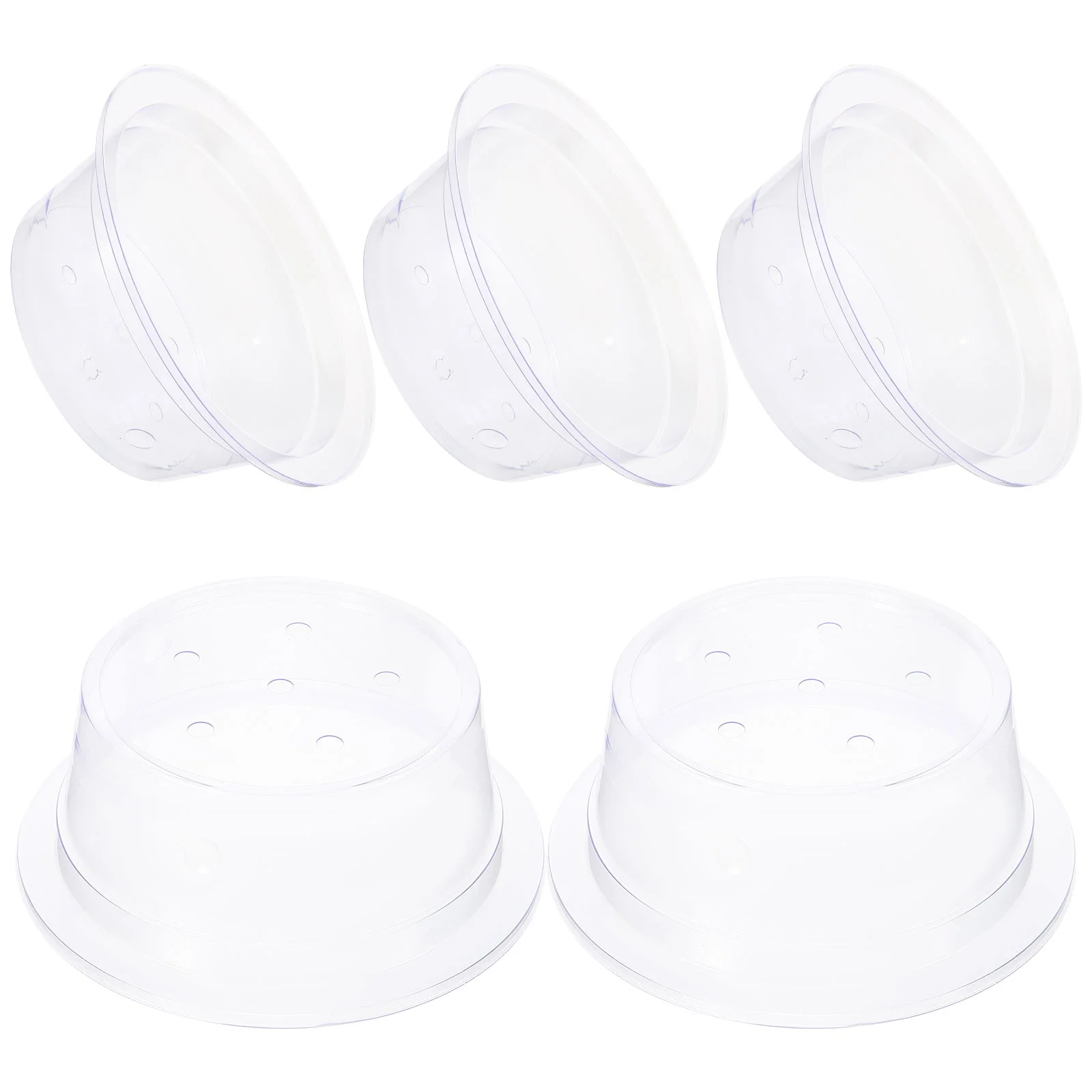 

5 Pcs Cake Fresh Keeping Cover Clear Food Covers Protection Cap Preservation Plastic Dinner Table