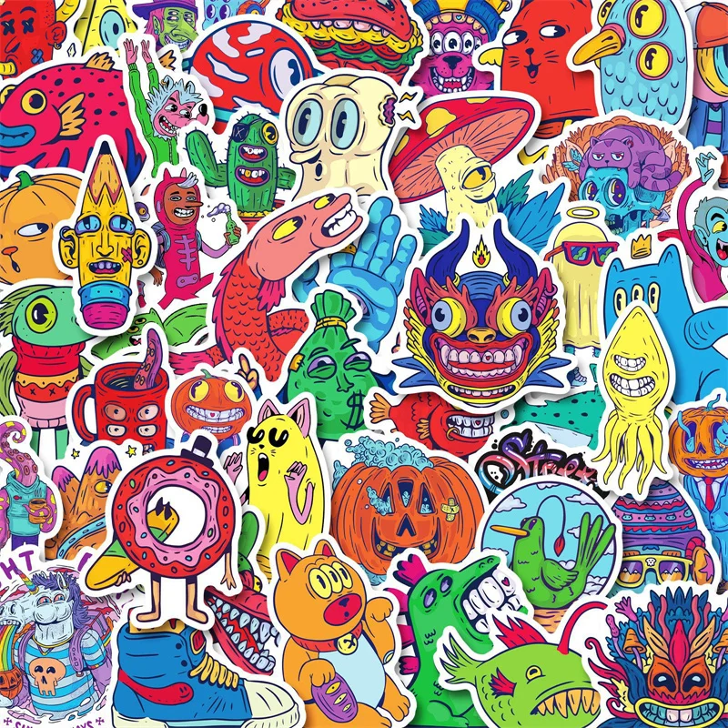 

10/30/50PCS Small Eye Monster Stickers Cartoon Graffiti Car Guitar Motorcycle Luggage Suitcase DIY Classic Toy Decal Sticker