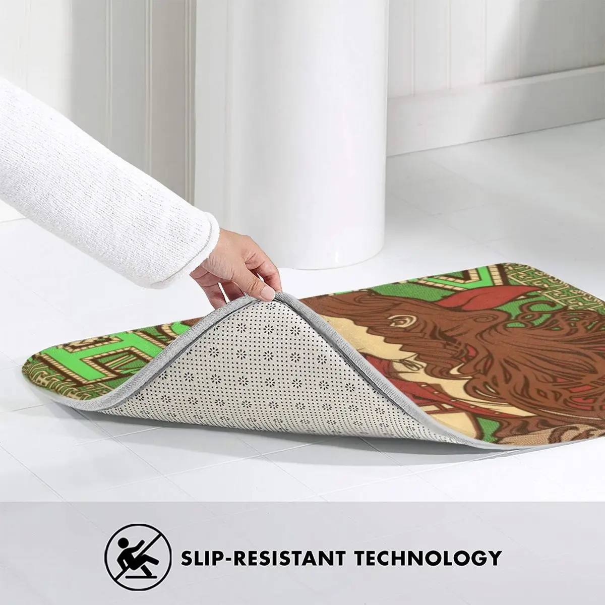 Материал для девушек коврик ванной