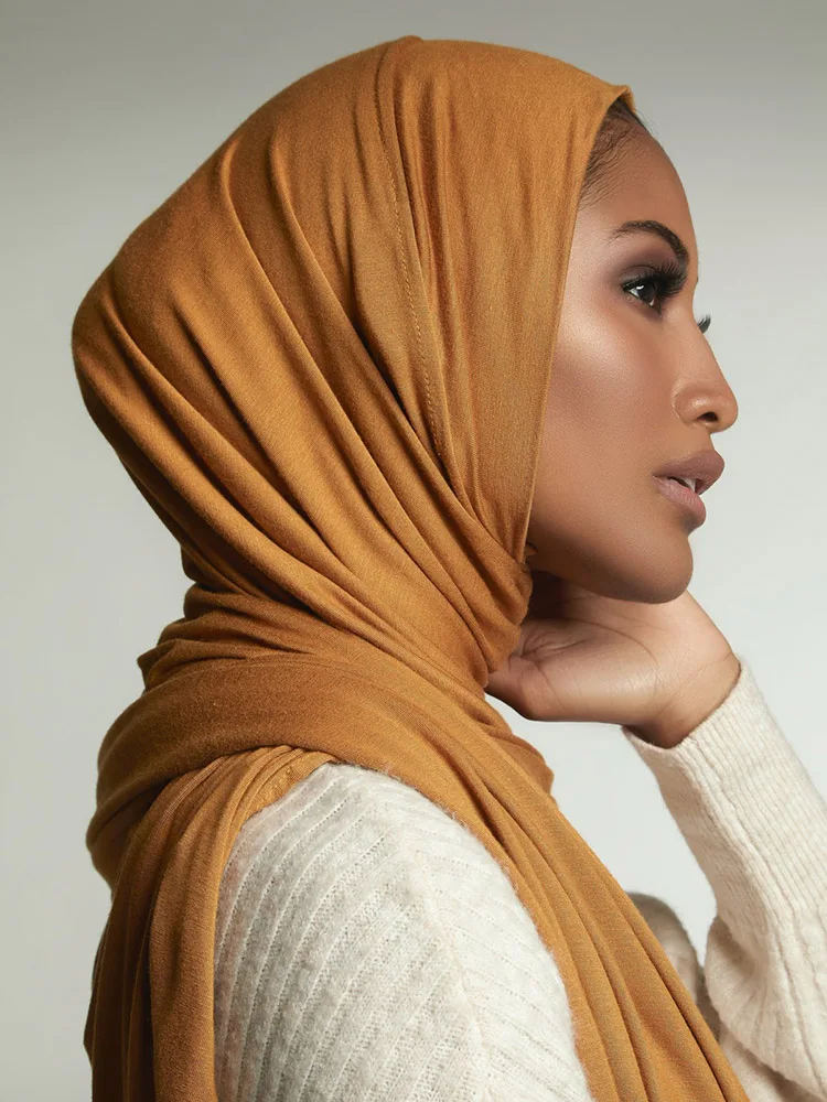 Эластичный стильный женский мусульманский тюрбан с отверстиями для ушей удобная