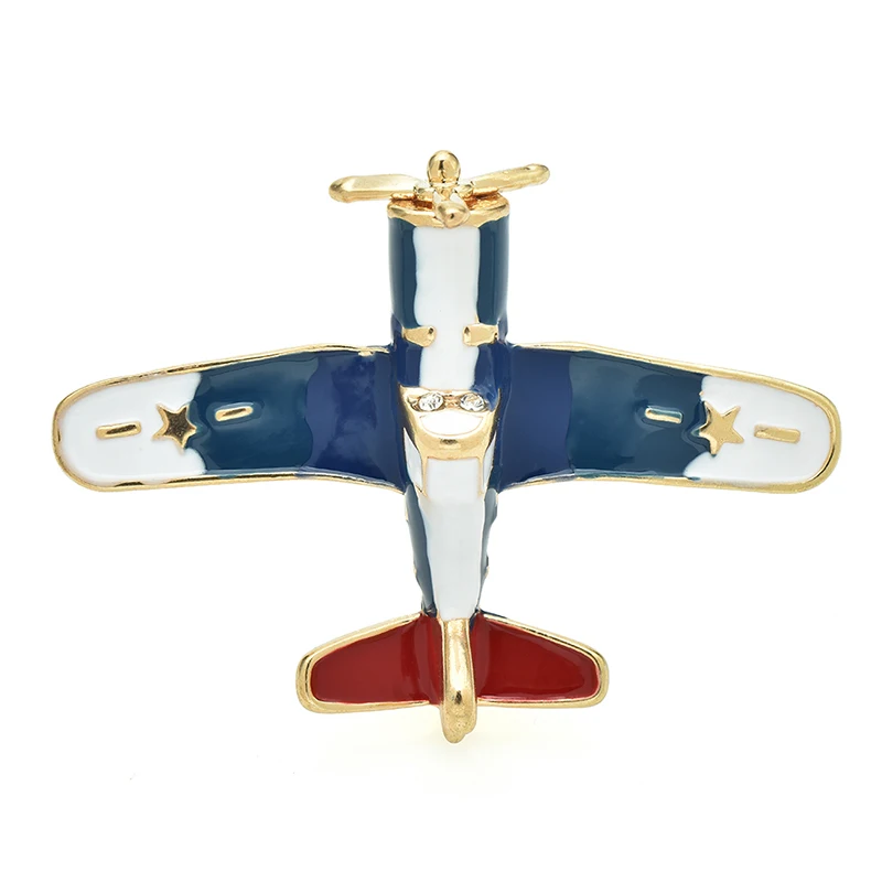 

Wuli&baby Classic Airplane Brooches For Women Unisex Enamel Aircraft Party Casual Brooch Pins Gifts