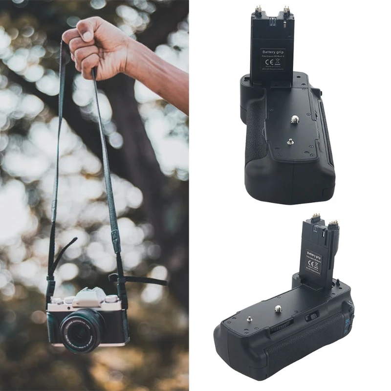 

BG-E6 Equivalent Battery Grip Replacement Digital Camera LP-E6 Batteries Holder Pack Compatible with 5D Mark Ⅱ Mark 2