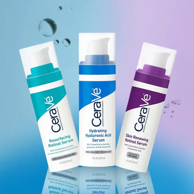 30ml CeraVe Skin Renewing Retinol Resurfacing Hydrating Hyaluronic Acid Serum For Post-Acne Marks and Skin Texture Pore Refining 2
