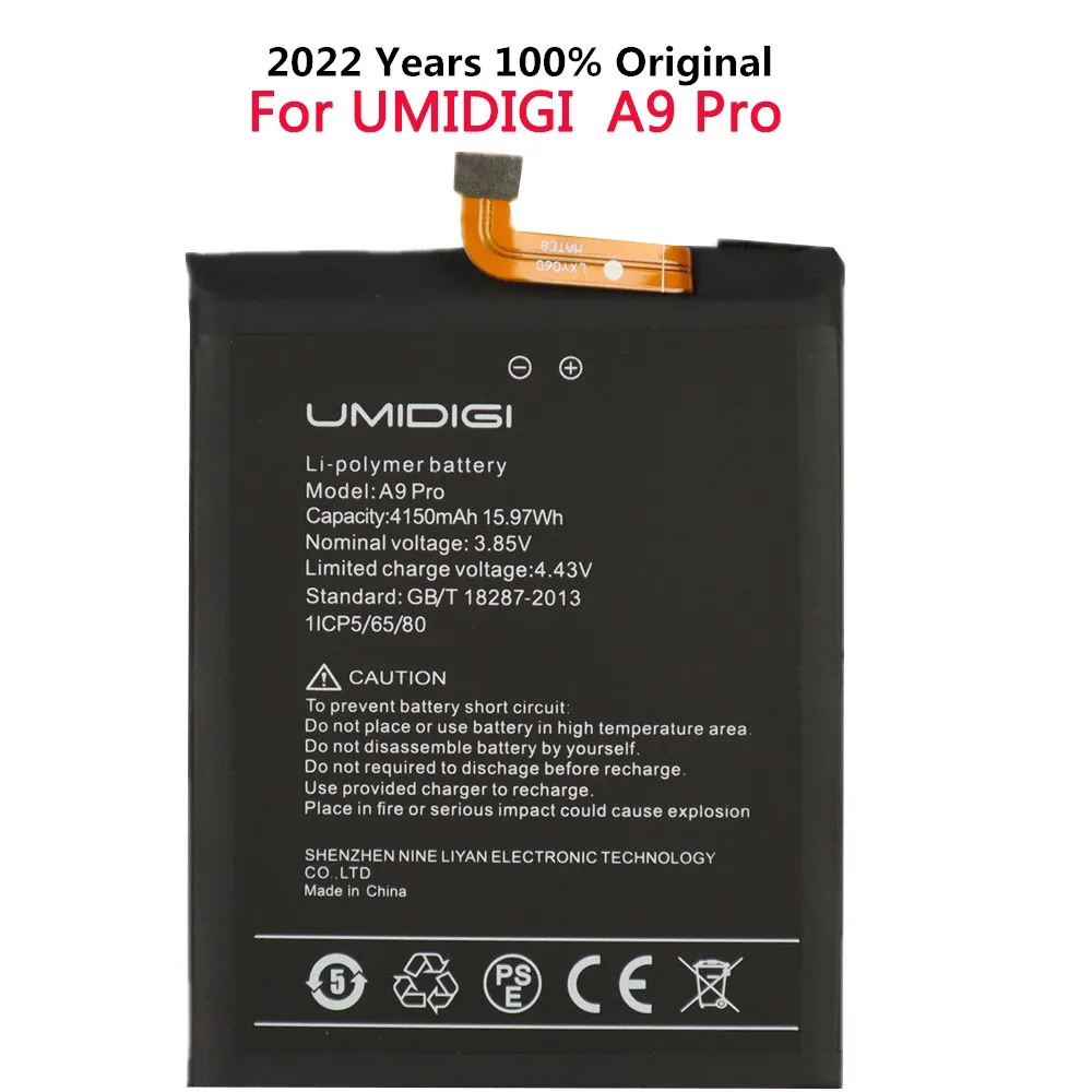 2022 Years 100% Original UMI Battery For UMIDIGI A9 Pro A9Pro 4150mAh Mobile Phone Battery In Stock With Tracking Number