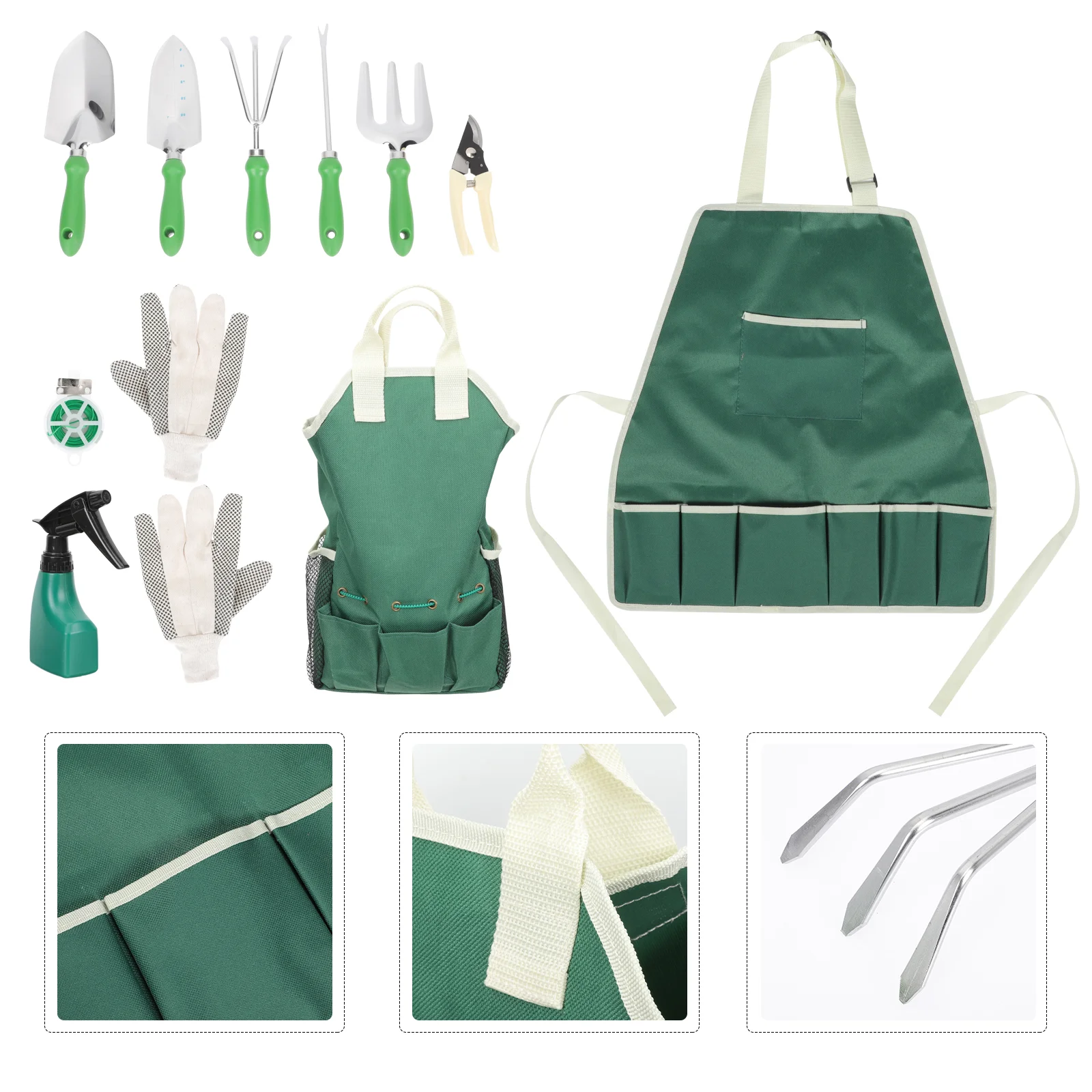 

1 Set of Garden Hand Tools Set Gardening Rake Fork Glove Kit