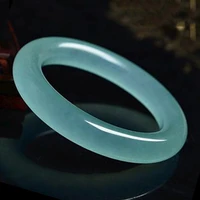 natural ice blue jade jade round strip bracelet elegant bracelet best light gift bangles for women men jade jade bangle