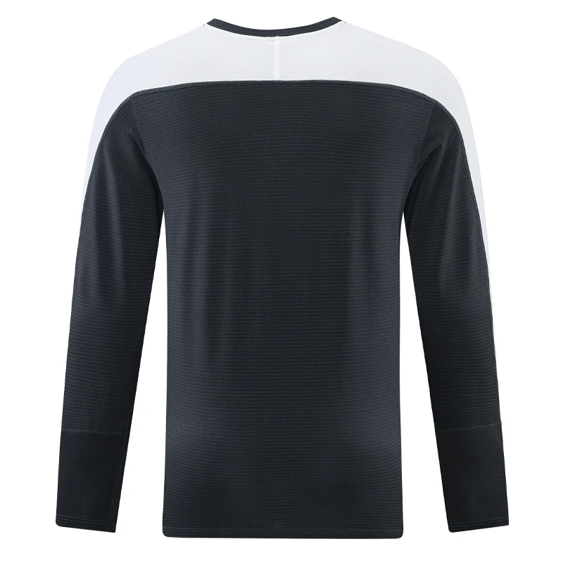 Men Long Sleeve Shirt Gym Training Shirts Patchwork New Autumn Base Layer Sweatshirts Quick Dry Fitness Sport Running Shirts