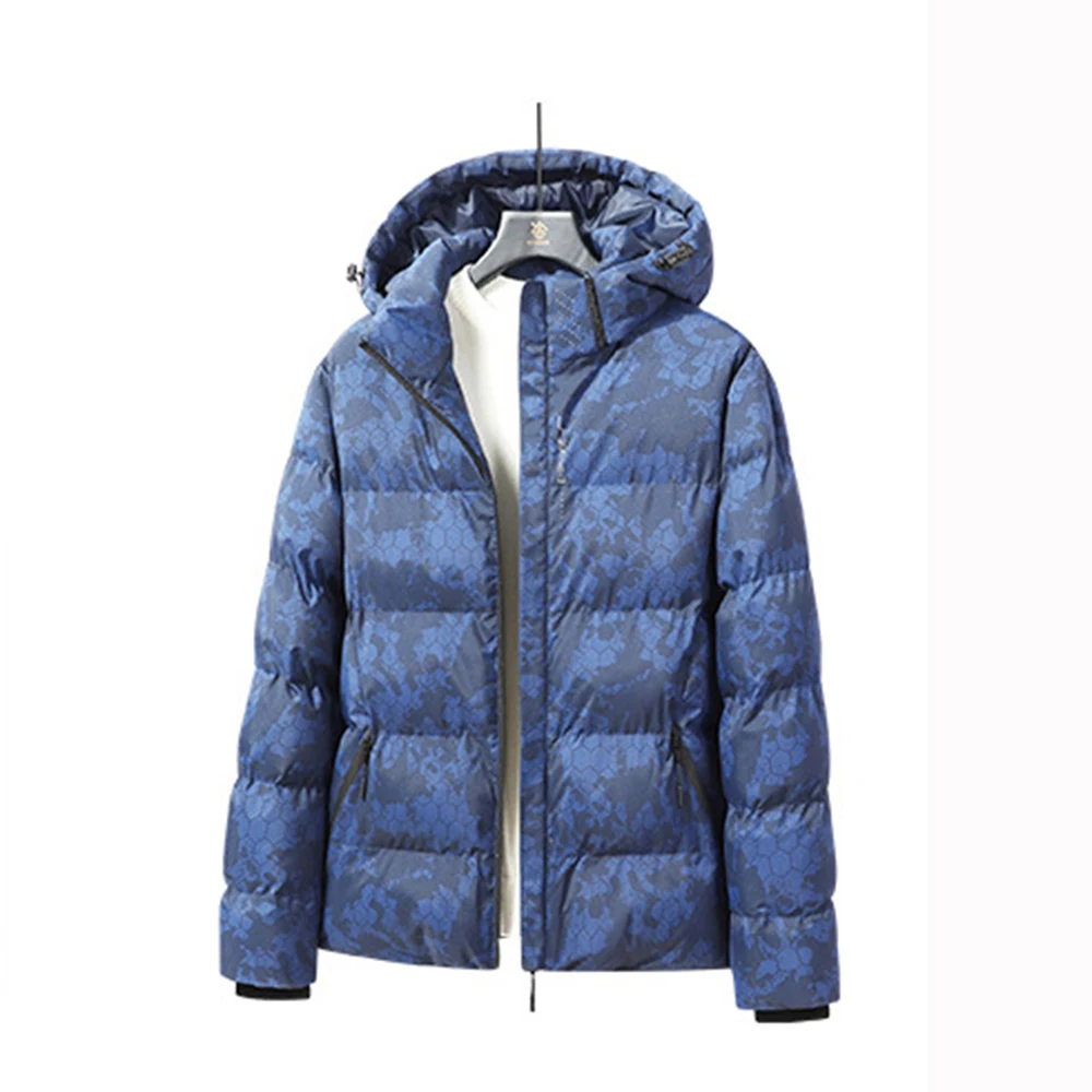 Covrlge Winter New Men's Hooded Cotton Jacket Couples Camouflage Thickening Casual Trend Parka Thickening Warm Coat Male MWM169