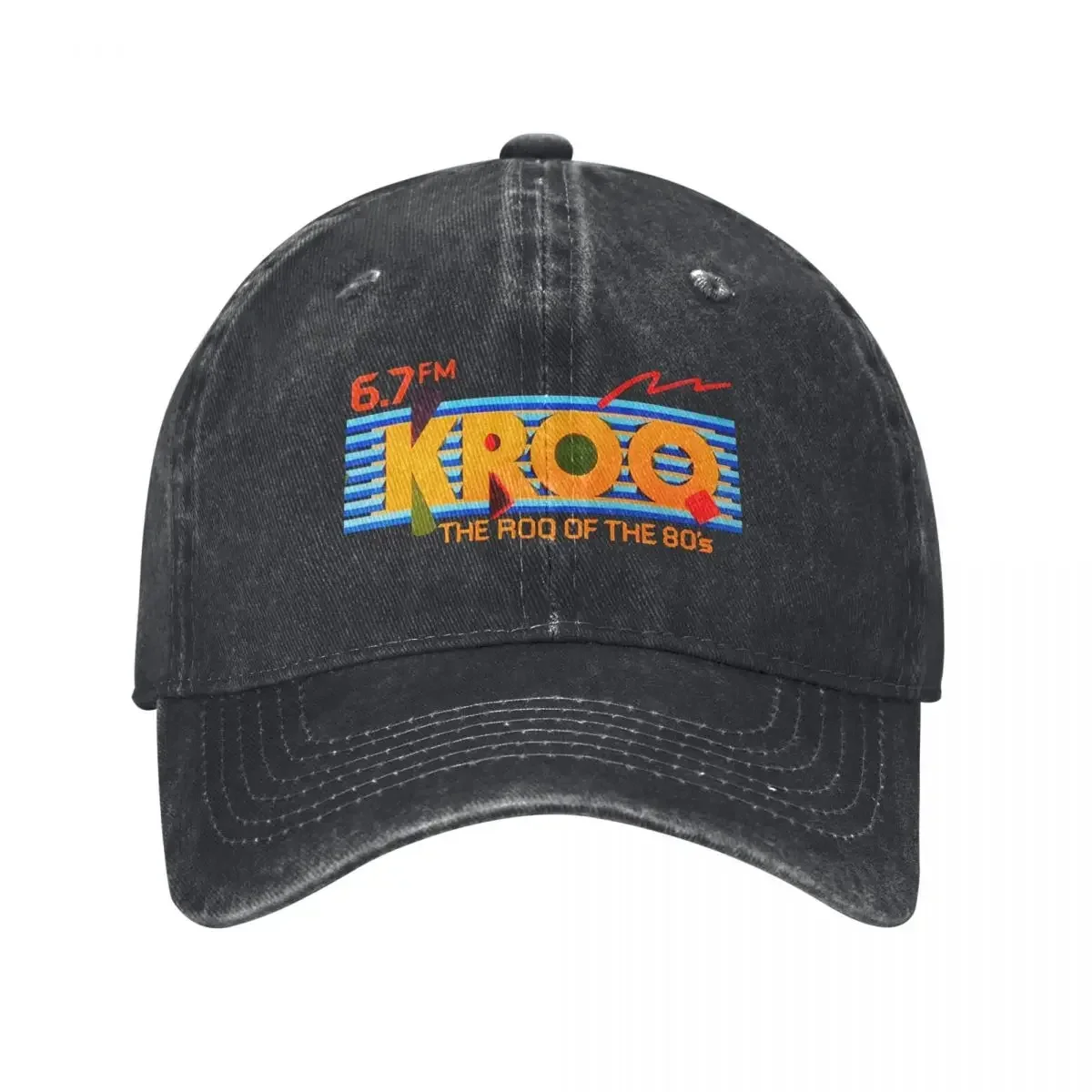 Фото Бейсболка KROQ 106.7 в стиле 80-х годов, вдохновленная новой волной альтернативной рок-музыки Лос-Анджелеса, с изображением ковбойской шляпы, для мужчин и женщин. №1