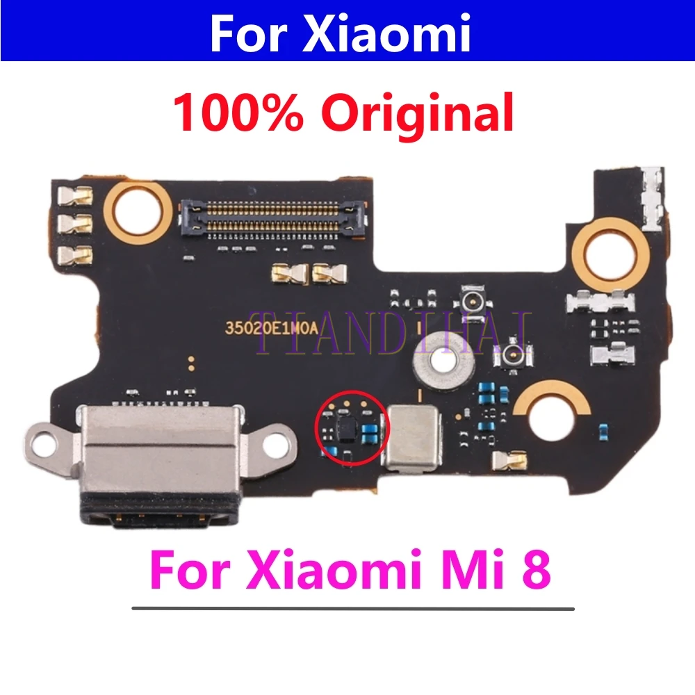 

100% оригинальная новая плата зарядного устройства Flex для Xiaomi Mi 8 USB-разъем док-станция зарядный гибкий кабель