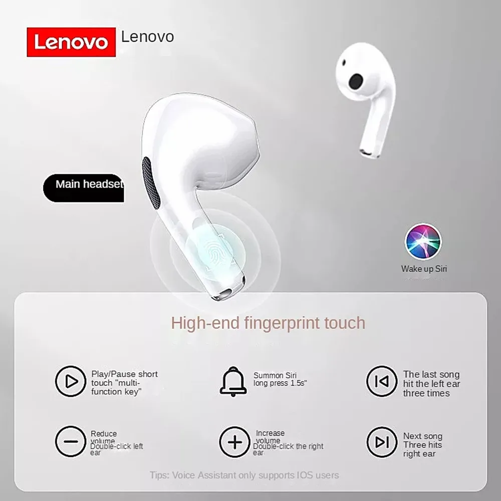 original lenovo lp40 tws true wireless earphone bluetooth earbuds bass stereo sports headset with mic for iphone xiaomi huawei free global shipping