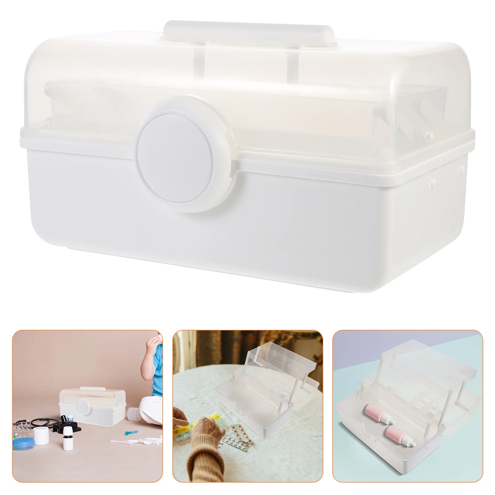 

Boxstorage First Aid Case Organizer Container Family Emergencyempty Kitcrafttravel Holder Clear Multilayer Medication Household