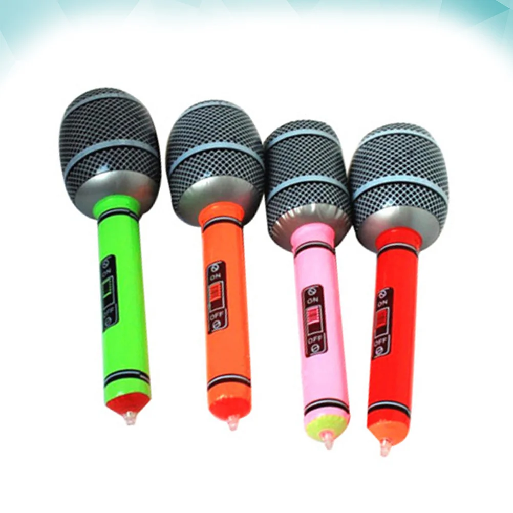 

Inflatablemicrophone Party Microphones Mic 80S Fun Starfavors 90S Props Karaoke Favor Blow Upinstrumentskidswireless Prop