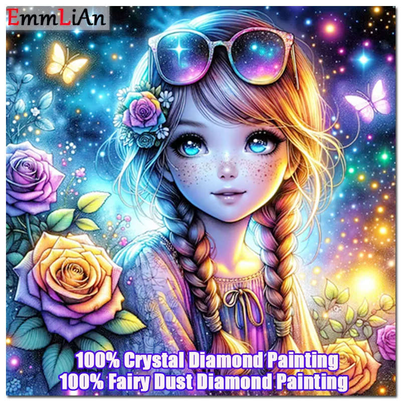 5D DIY Фея Пыль Дрель Алмазная Картина Цветочница Полный Кристалл Мозаика Кошка