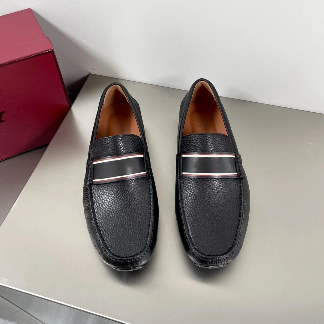 Туфли мужские в полоску модные лоферы деловой стиль повседневная обувь