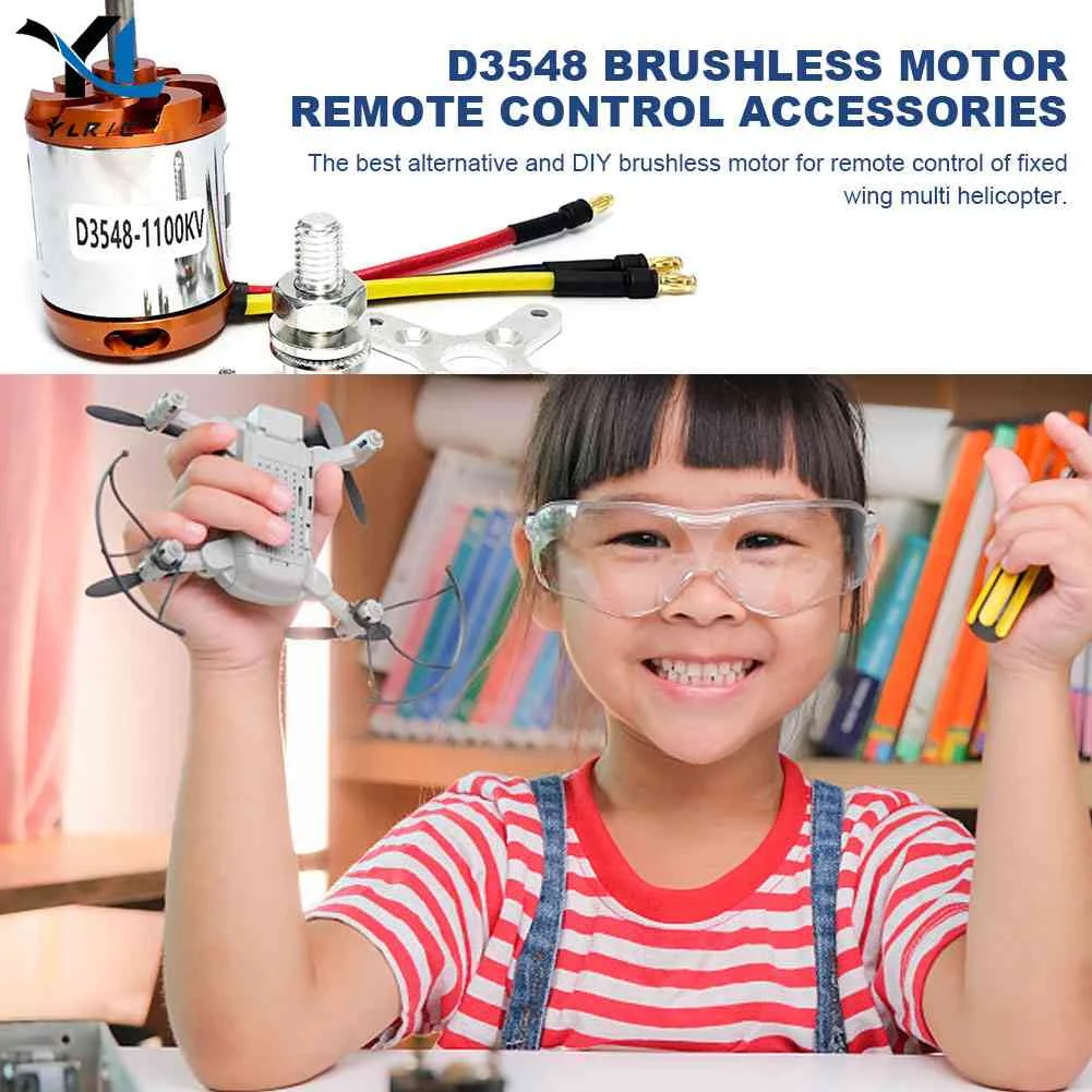

790KV/900KV/1100KV RC Brushless Motor Spare Parts 3-5S RC Brushless Motor Replacement Accessories for RC Multicopters Aircraft
