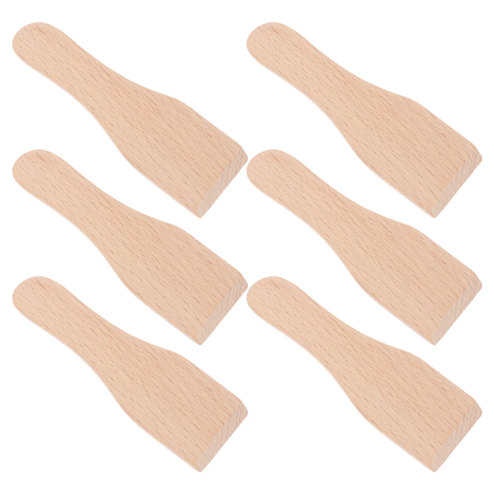 

6 Pcs Small Wooden Grill Portable Anti-scald Cookware Home Kitchen Butter Scraper Cheese Durable