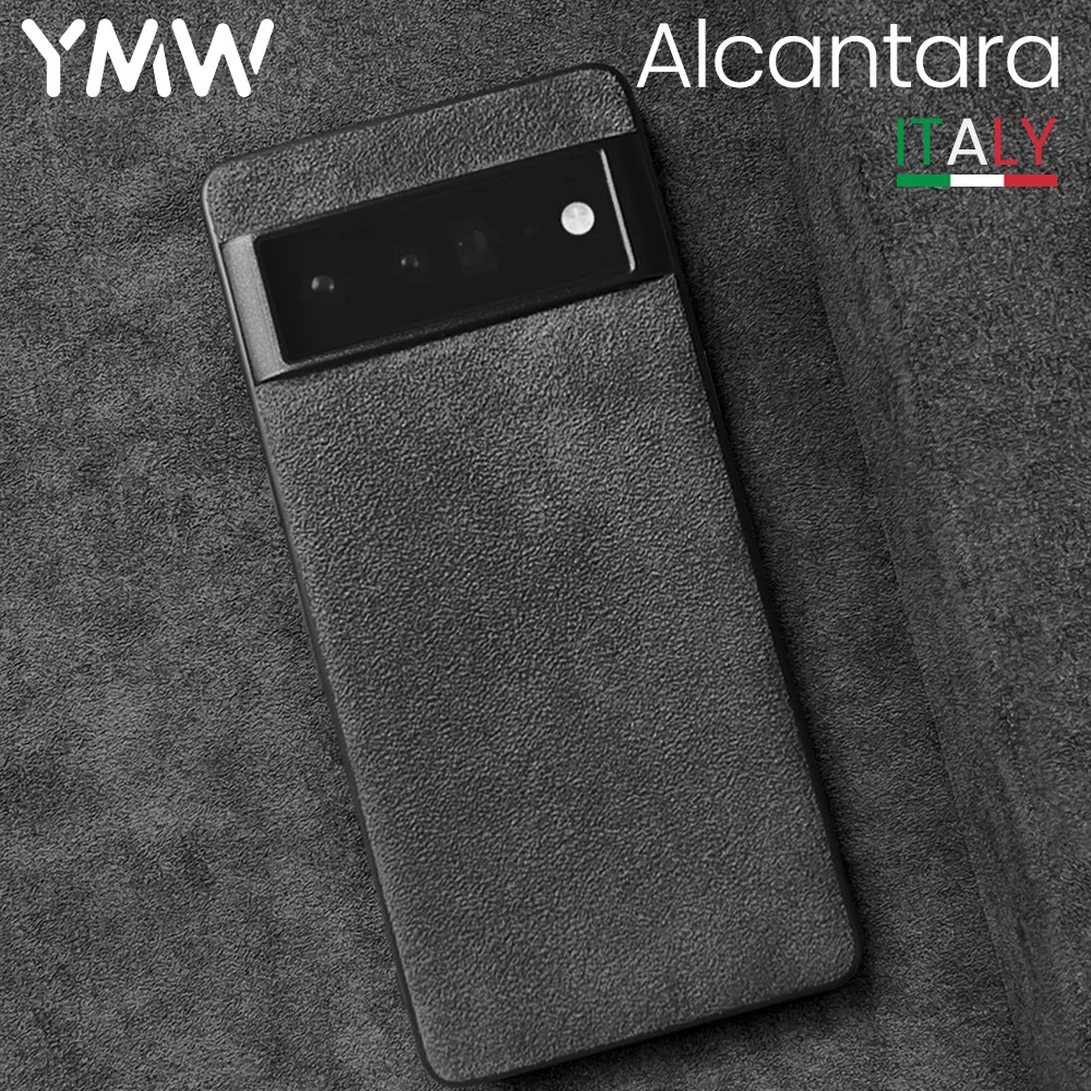 YMW ALCANTARA Case for Google Pixel 7 Pro 6A 6pro 5G Luxury Sportscar Interior Same Leather Protection Back Cover