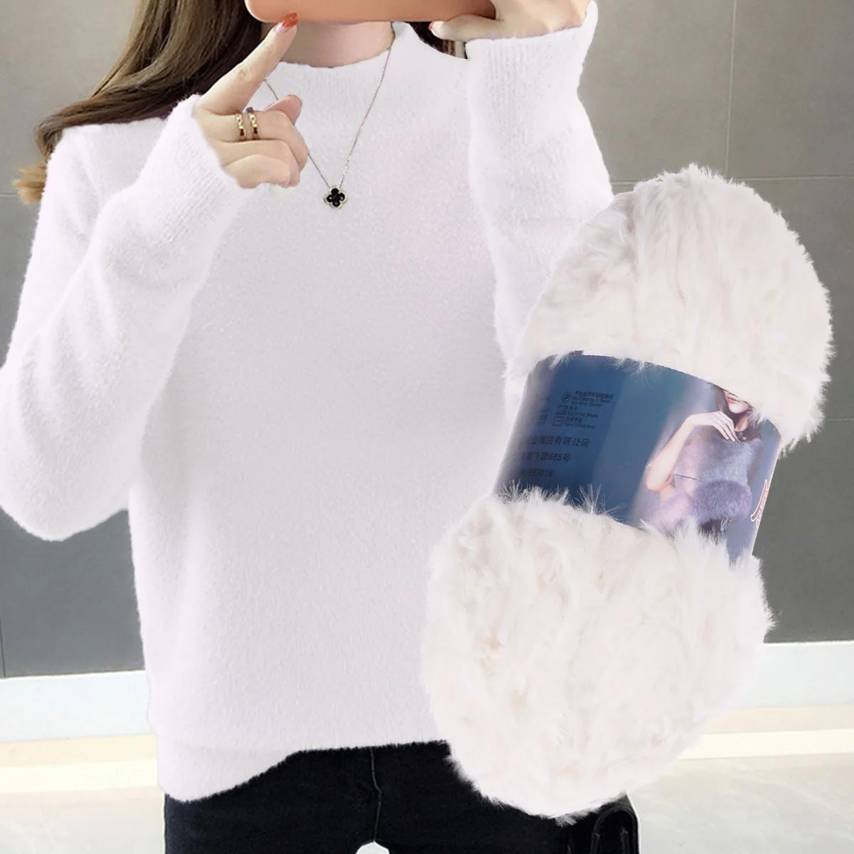 

Yarn Wool Knitting Super Fur Imitation Soft Fluffy Blanket Chunky Eyelash Thick Crochet Crocheting Fuzzy Faux Craft Starter