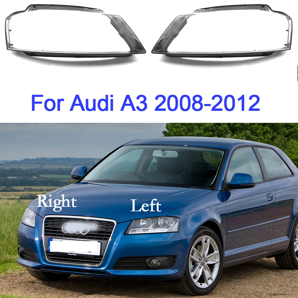 

Стекло для автомобильной фары для Audi A3 2008 2009 2010 2011 2012, сменная крышка из ПВХ для объектива, стекло Плекси, налобный фонарь, оболочка, автомобильные аксессуары