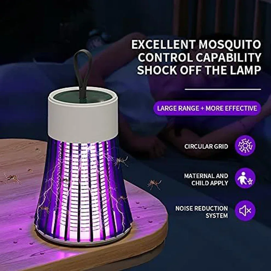 Электрический Шок Защита От Насекомых Лампа Комаров УФ-светильник Ловушка