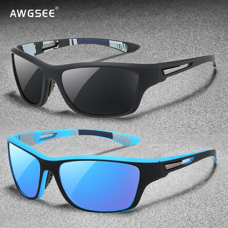 

Polarized Wrap Around Polarized Sports Sunglasses for Men Driving Cycle Hiking Fishing Sun Glasses 100% UV Protection Goggles