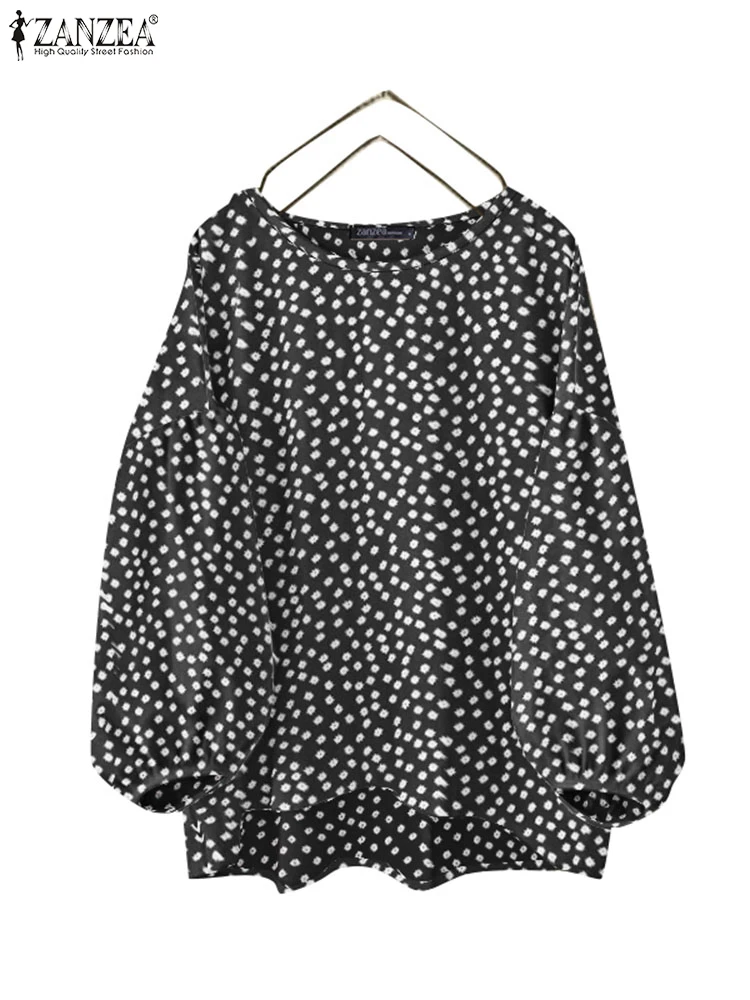 Женская блузка в богемном стиле ZANZEA с принтом Лори свободный крой длинными