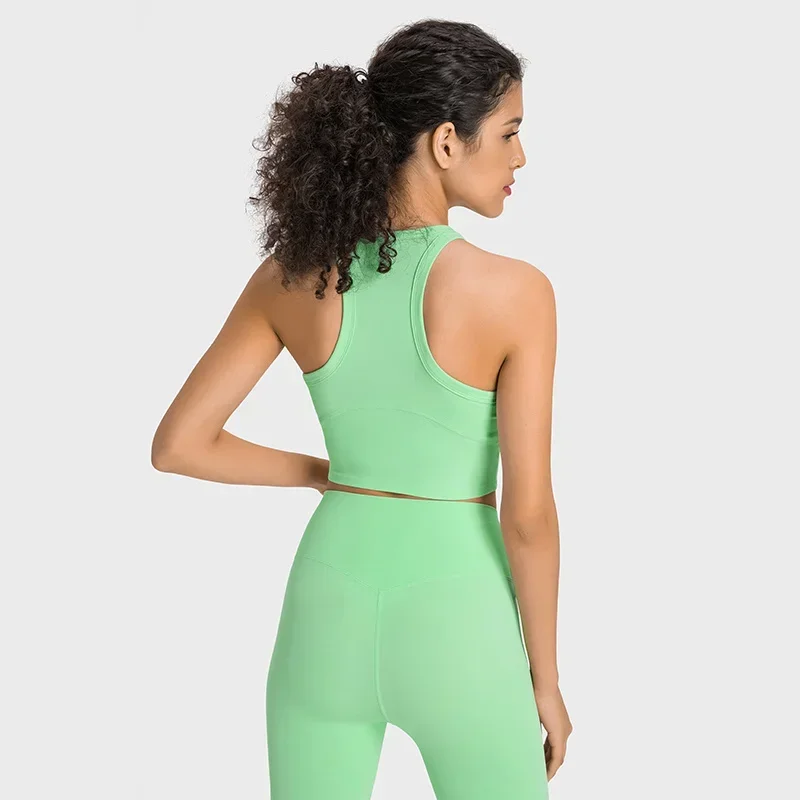 Встроенная нашивка на грудь женский жилет для йоги спортивный бюстгальтер