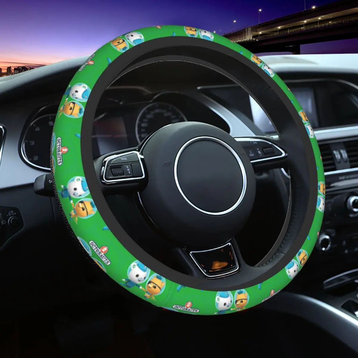 

The Octonauts Characters Car Steering Wheel Cover 37-38 Anti-slip Tv Wheel Protective Cover Auto Interior Accessories