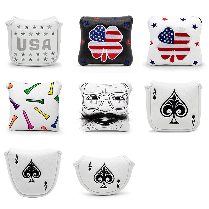 

2023Golf Headcover USA Head Cover For Mallet Putters Mallet Putter Golf Mallet Putter Covers Magnetic Magnet Closure Elegant