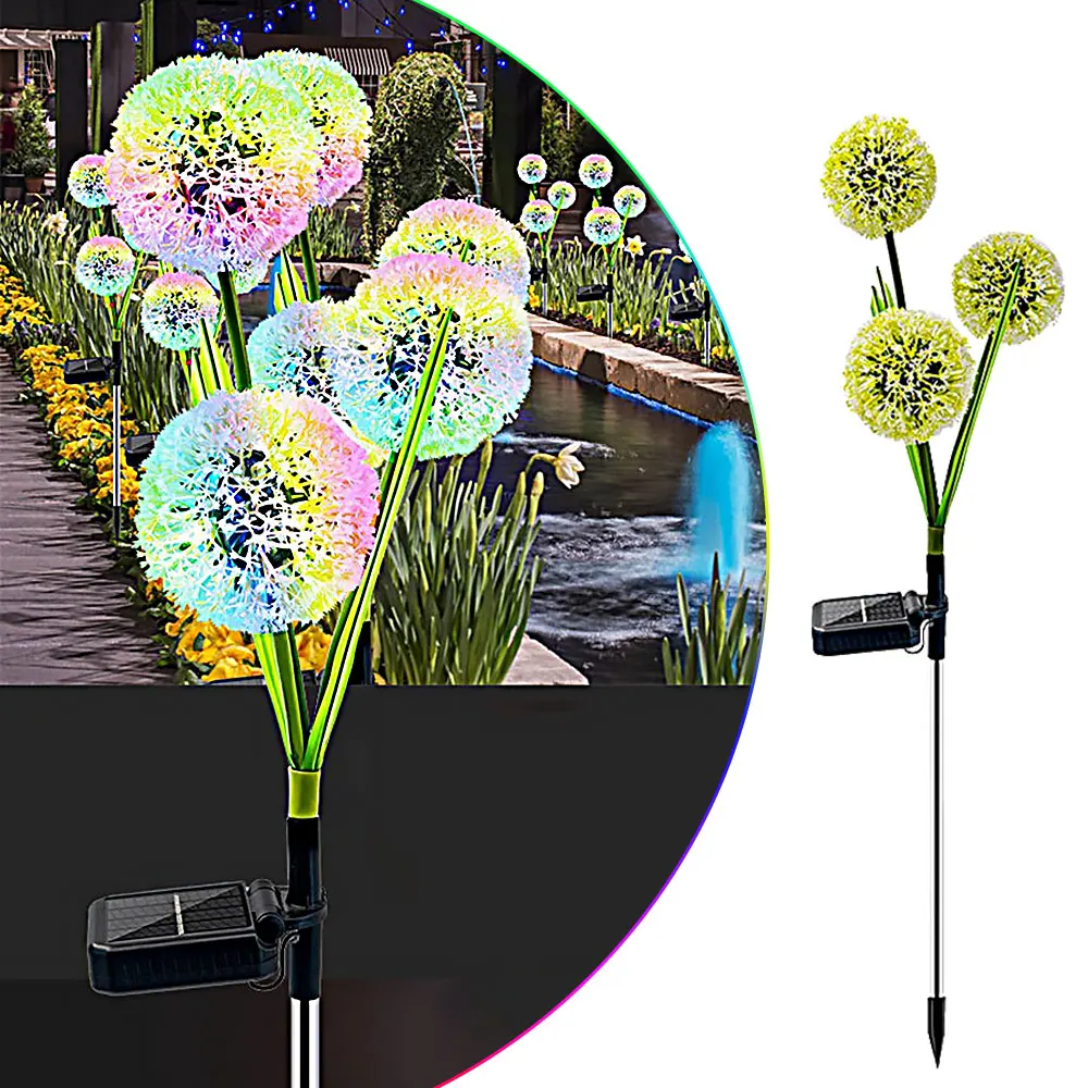 

Solar Lights Outdoor Decorative Dandelion Garden Light Stake Landscape Lamp