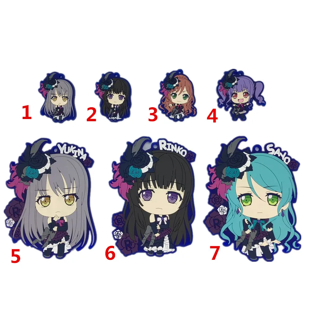 

BanG Dream! Anime Rubber Keychain Key Ring Race Straps Cosplay