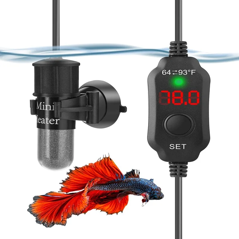 

Mini Aquarium Fish Tank Heater USB Heating Rod Submersible Thermostat Heater Digital LED Electricheating Rods For Fish Turtle