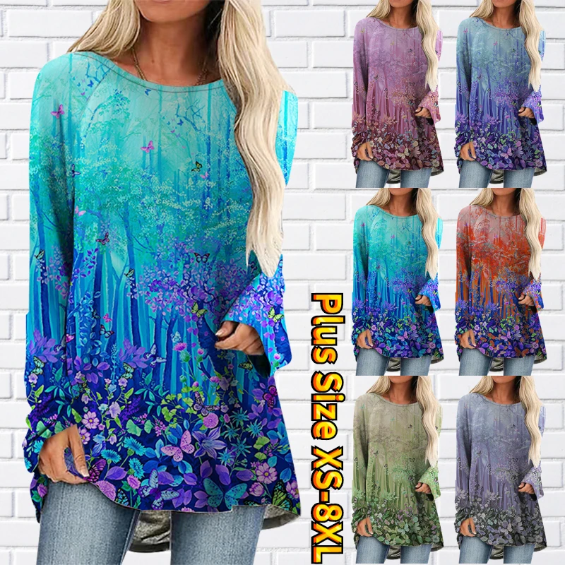 

Женская свободная облегающая футболка, элегантный пуловер с длинным рукавом и круглым вырезом, Осень-зима 2022