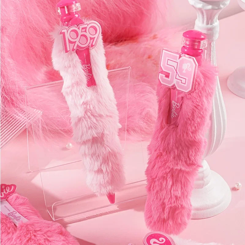 Розовая гелевая ручка Барби плюшевые шариковые ручки милые креативные удобные