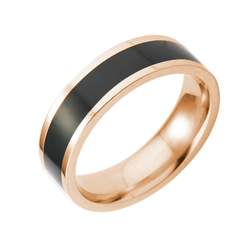 

Black and White Simple Rings for Men Women Wedding Bands Stepped Beveled Edges Matte Finish Comfort Fit Couple Wedding Rings