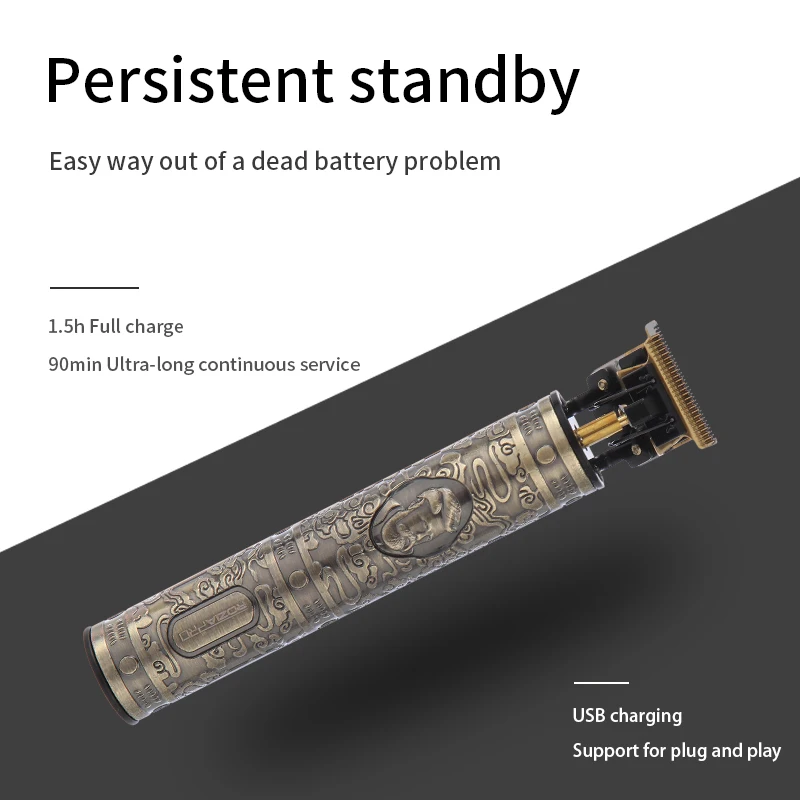 Электрическая Беспроводная Машинка для стрижки волос T9 с USB Профессиональный
