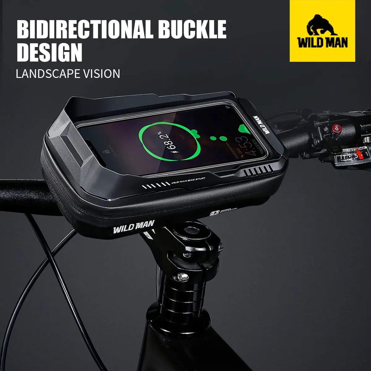 Сумка на руль для горного велосипеда WILD MAN XT3 с держателем телефона