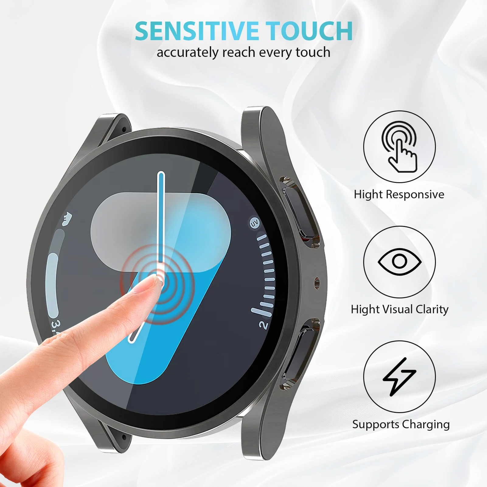 Чехол для Samsung Galaxy watch 7 FE 44 мм 40 защитная пленка экрана аксессуары из ТПУ