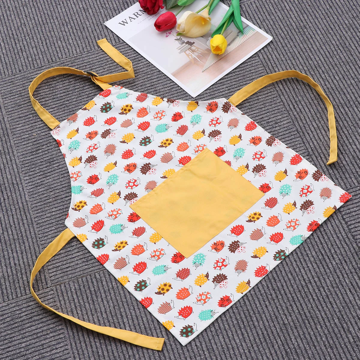 

Apron Kids Aprons Kitchen Painting Child Gardening Toddler Artist Smock Girls Boys Children Cooking Pocket Cotton Crafting