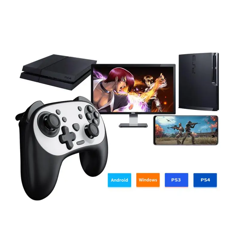 

bluetooth-compatible Wireless Gamepad With Wake-up Burst Portable Game Controller Built In 6 Axis Gyro Support Android PS Switch