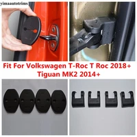 car door lock buckle stop stopper protection cover trim interior kit for volkswagen t roc t roc 2018 2022 tiguan mk2 2014 2022