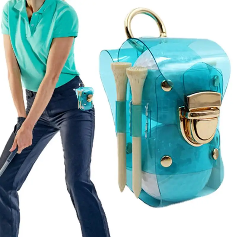 

Golf Bag Golf Storage Bag Hanging Waist Ball Bag Golf Bag With Hanger Clear Transparent Wide Squeeze Top Bag Golf Holder Store