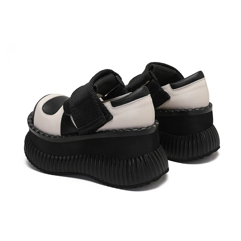 2023 New Height Increasing Leisure Platform Short and Small Stature Japanese Mary Jane Women Asian Culture Big Head Shoes