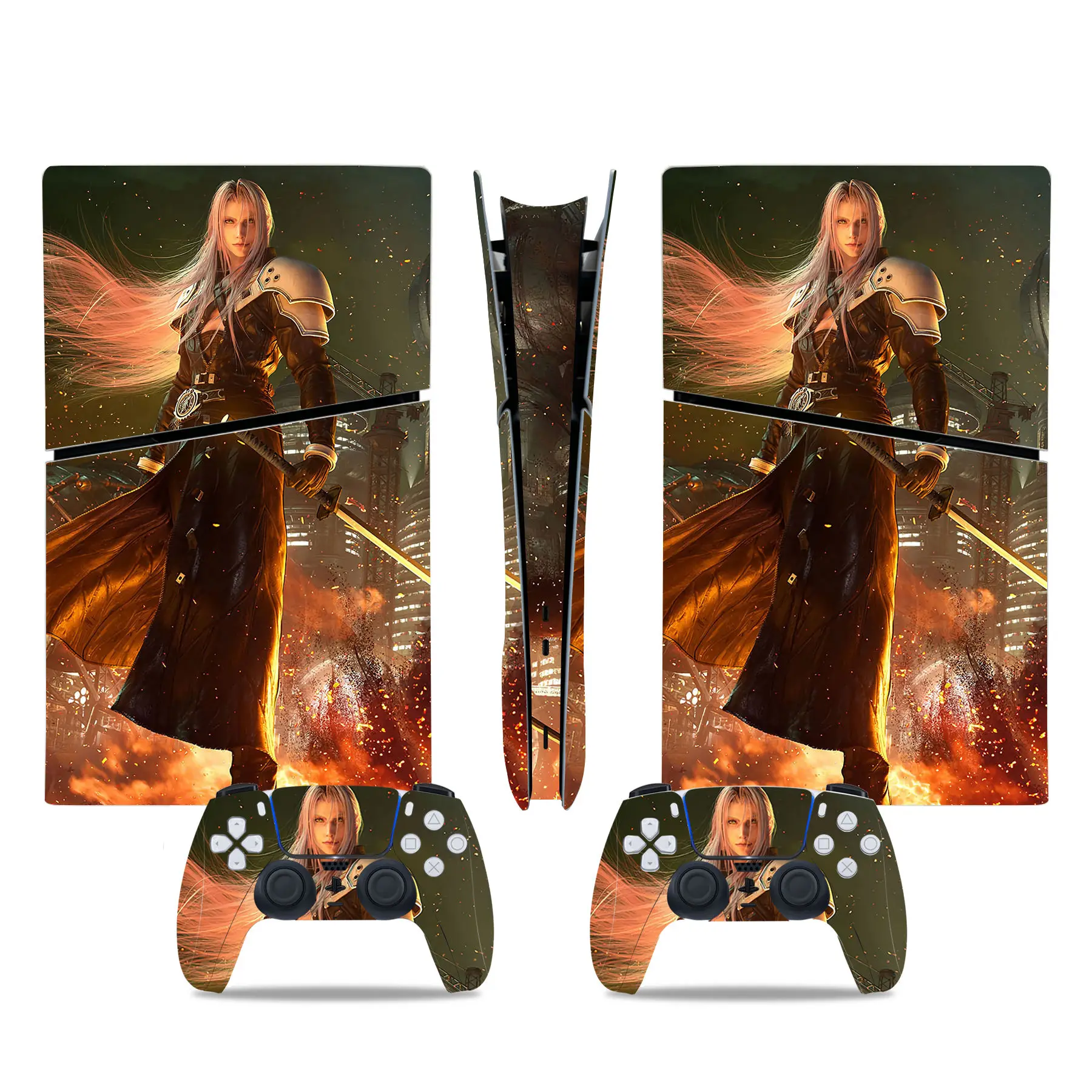 Тонкая цифровая Виниловая наклейка для консоли и 2 контроллеров