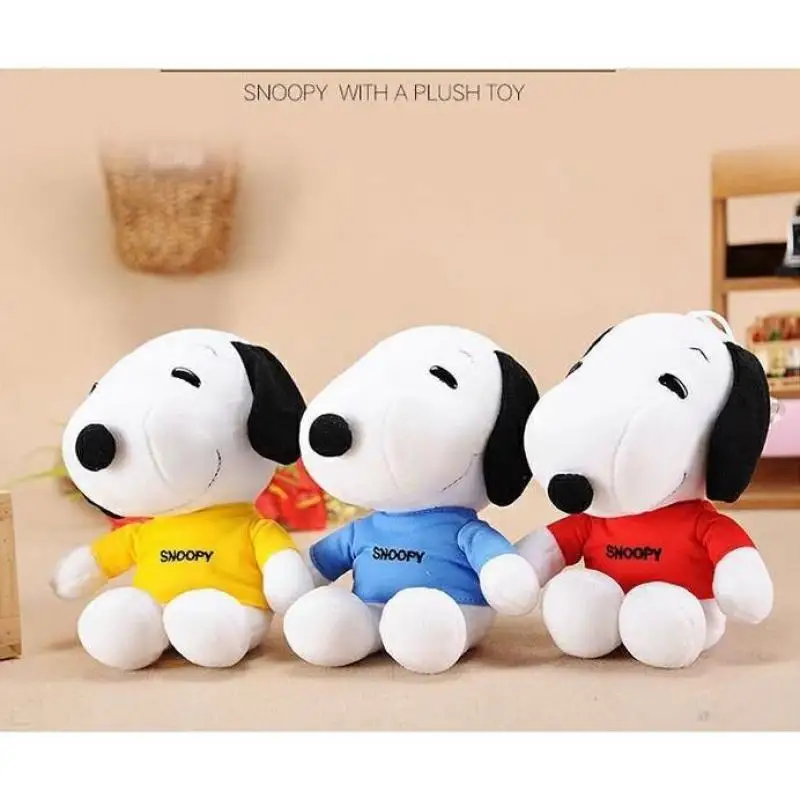 

3pcs Snoopy Plush Doll Kawaii Cartoon Plush Toys School Bag Accessories Girls Bag Pendants Children's Birthday Gifts